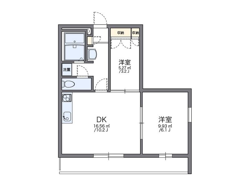 レオパレスＩＺＵＭＩ　Ⅰ 間取図