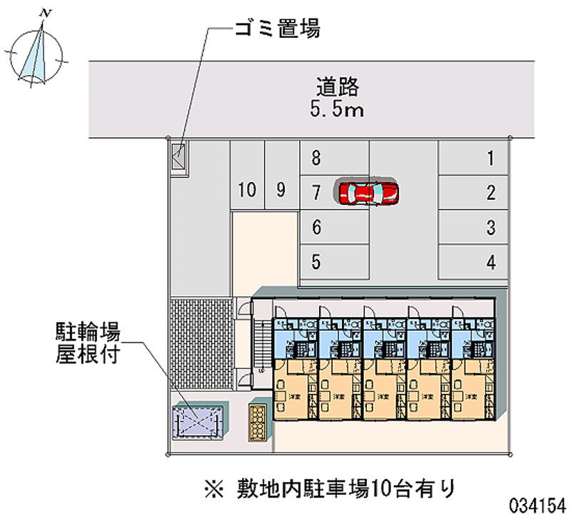 レオパレス蘭 月極駐車場