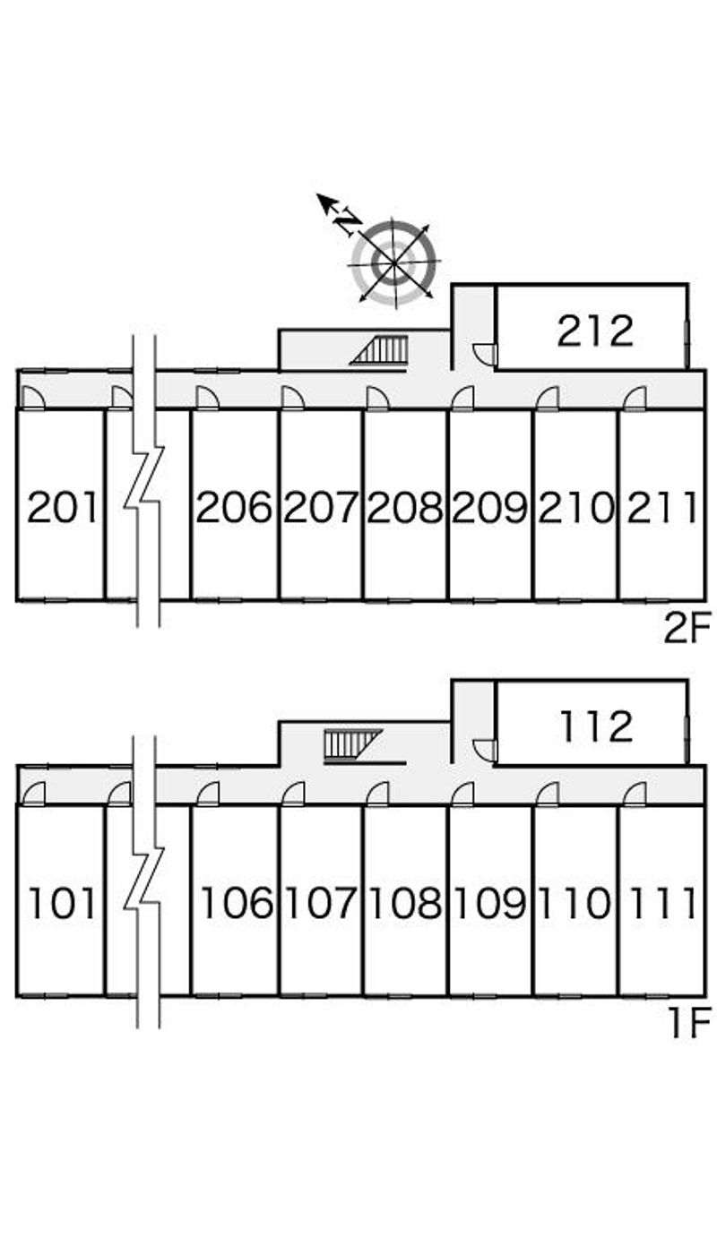 レオパレスリバーパーク 間取配置図