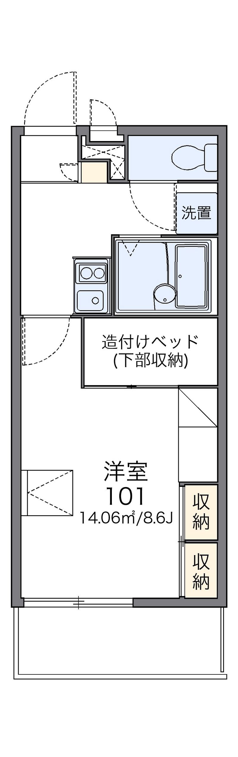 レオパレス福丸Ⅲ 間取図