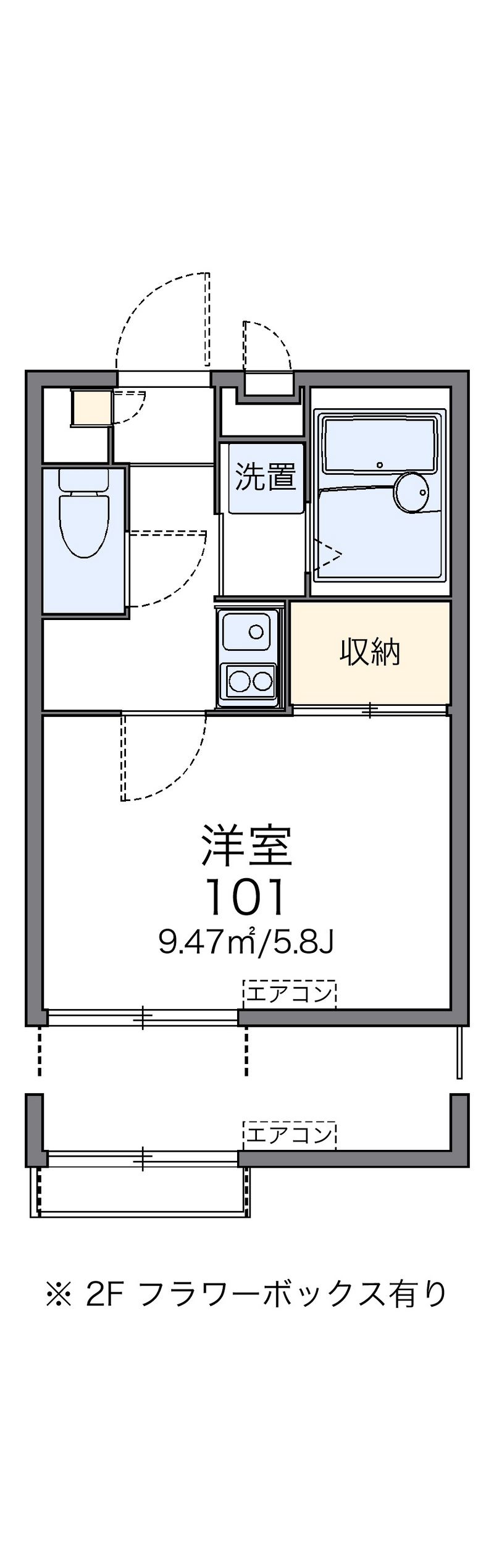 レオパレス住吉５ 間取図
