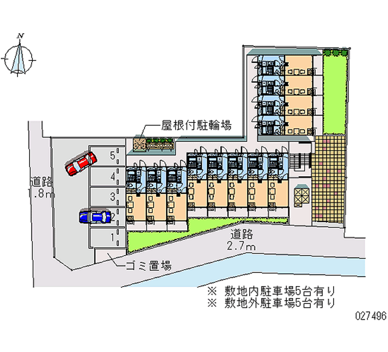 27496 Monthly parking lot