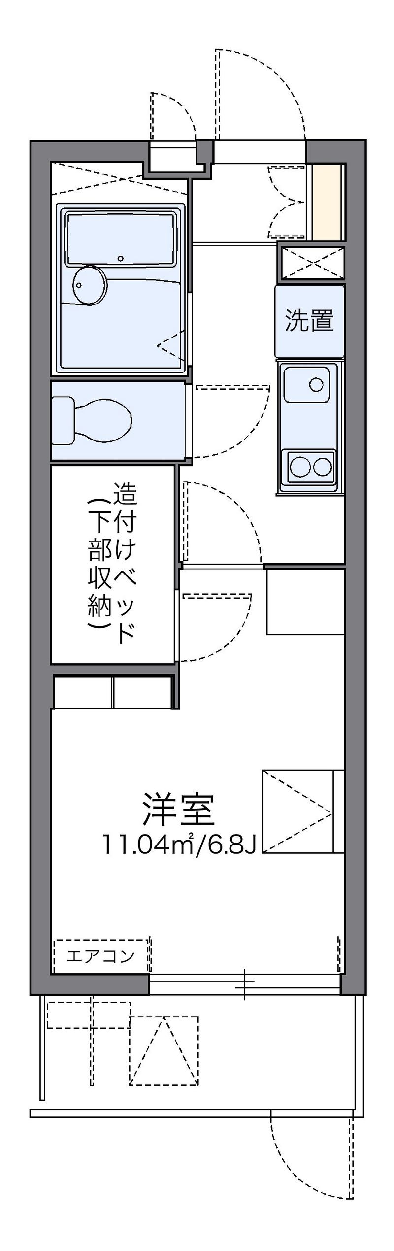 レオパレスルミエール神戸 間取図