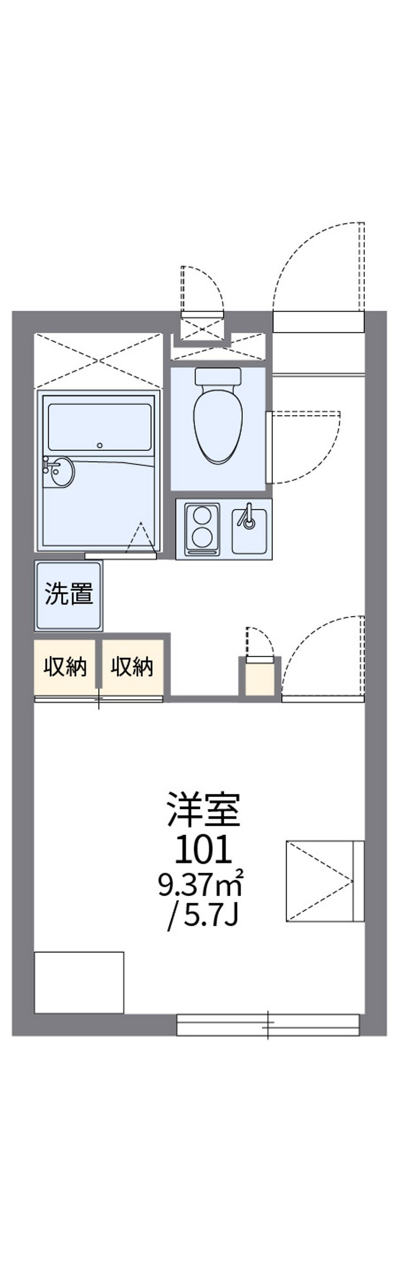 レオパレス比治山ヒルズ 間取図