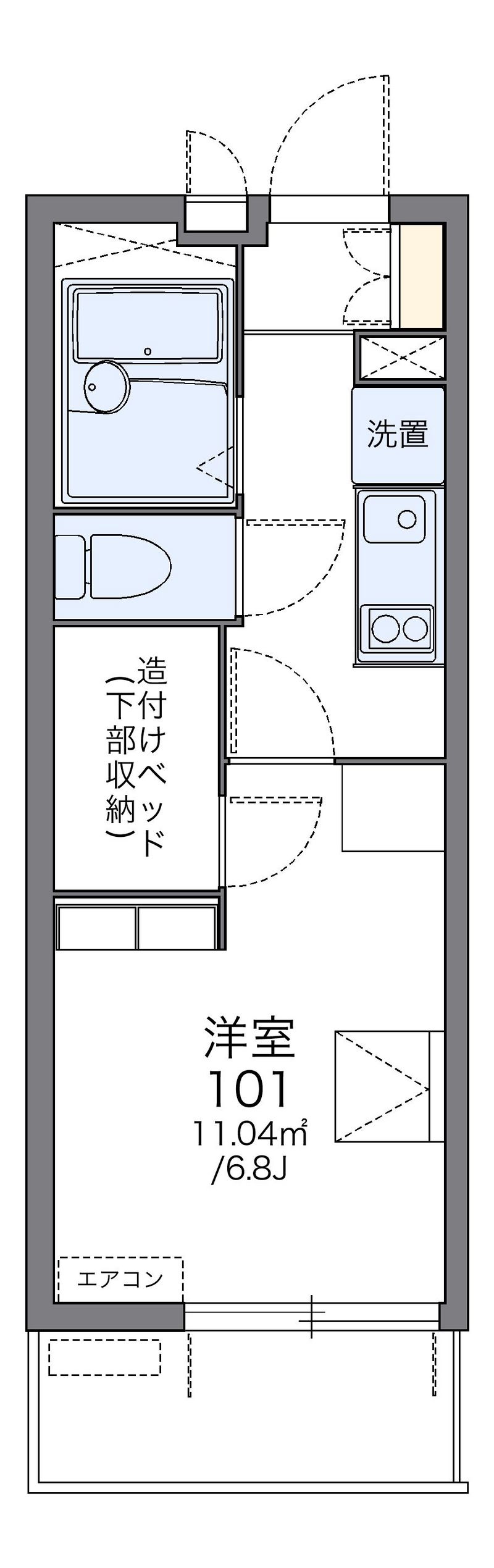 レオパレスクレール千鳥 間取図