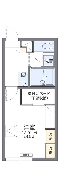 レオパレス若松町 間取り図