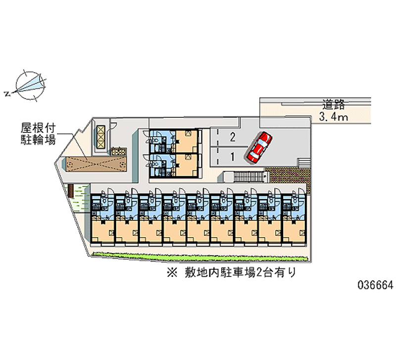 レオパレスアルプス京山 区画図