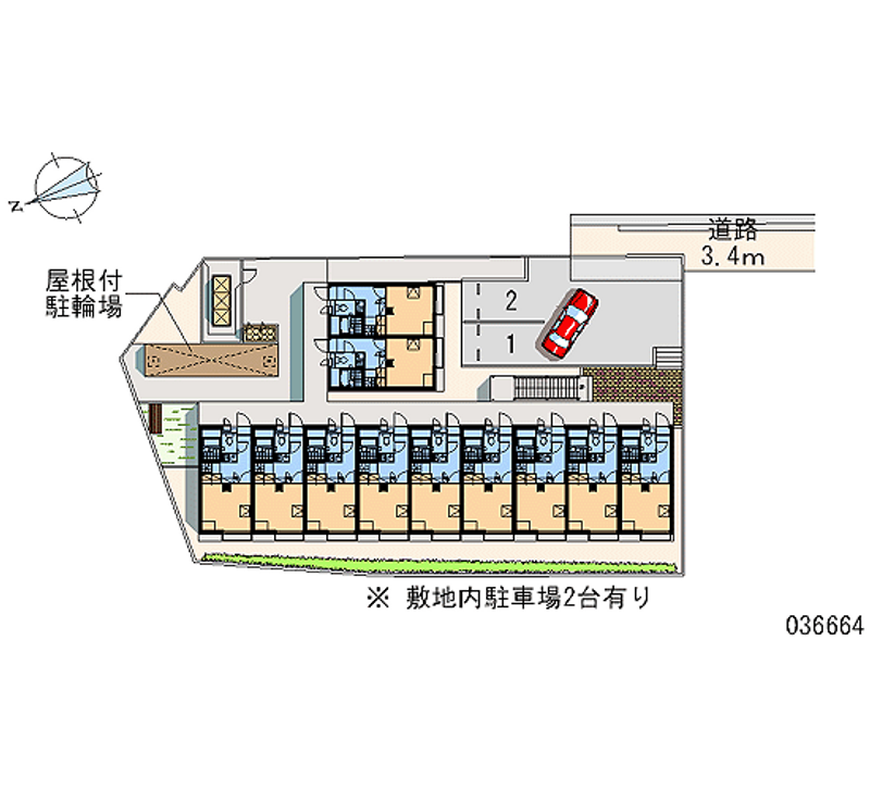 レオパレスアルプス京山 月極駐車場