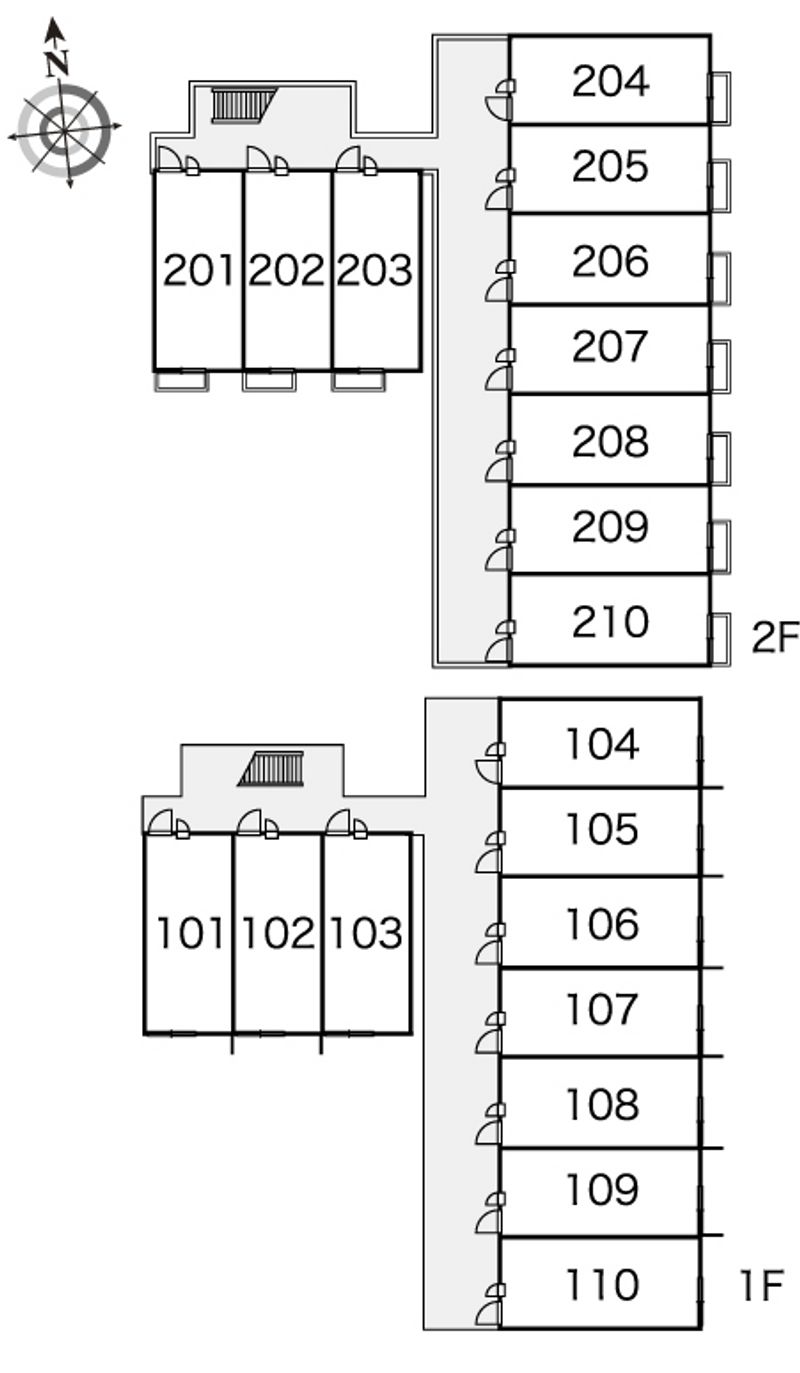 レオパレス柳通り二番館 間取配置図