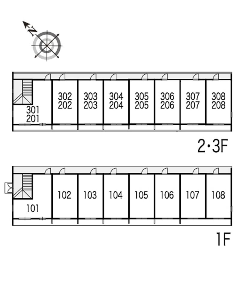 レオパレスルミエールⅡ 間取配置図