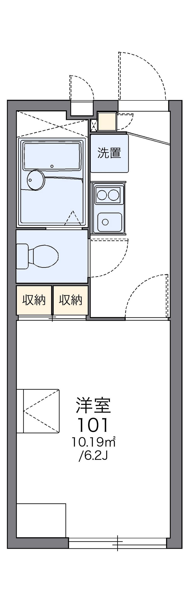 レオパレスプレジール 間取図