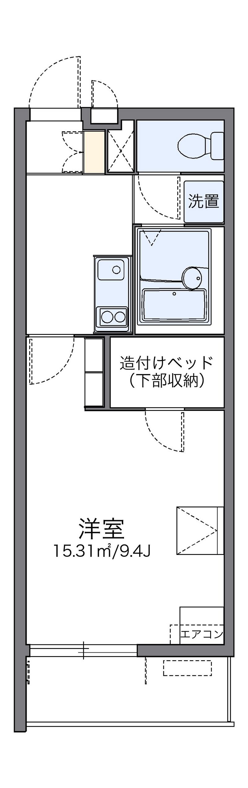 レオパレスサントラップミナミ 間取図