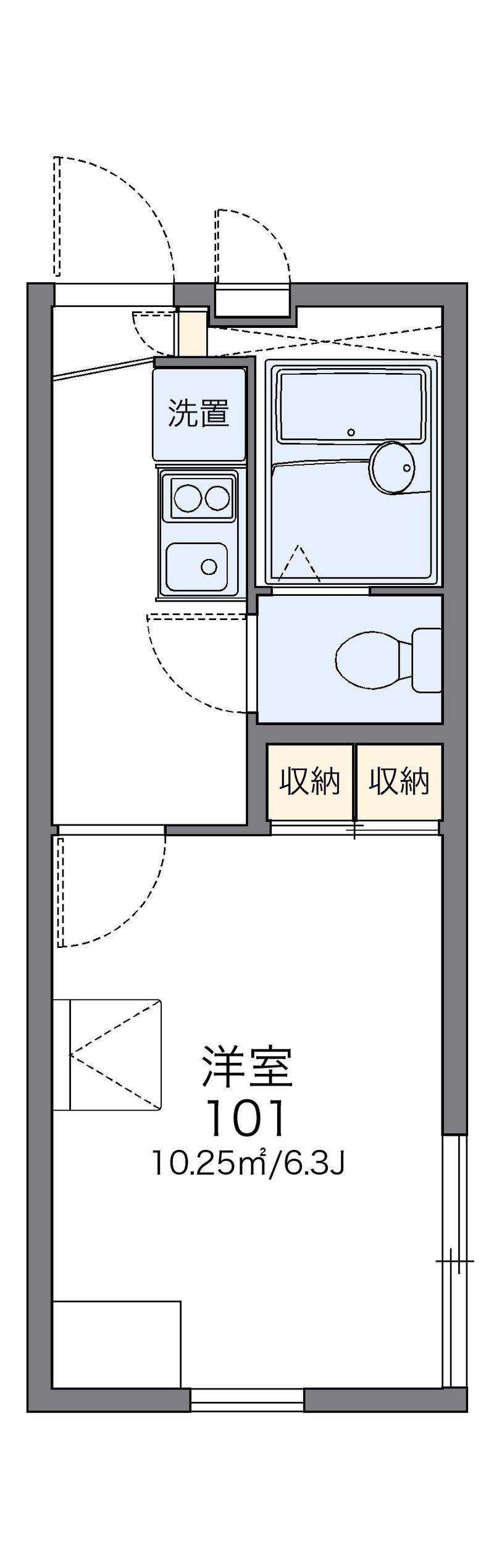 レオパレスウィングパスＫＳⅠ 間取図