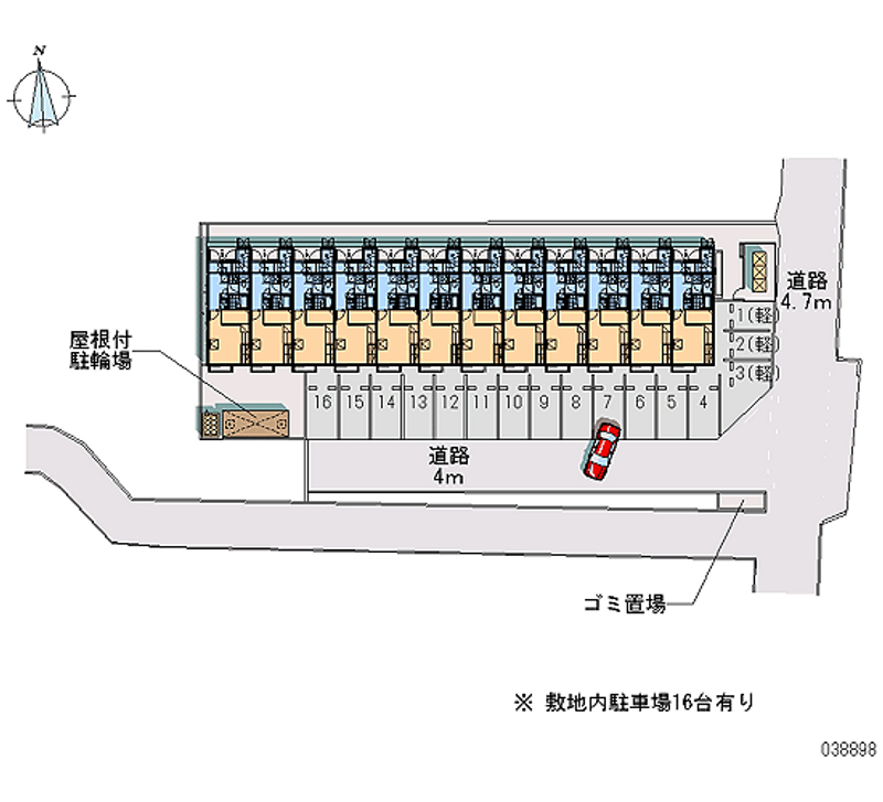 レオパレス瀬戸内 月極駐車場