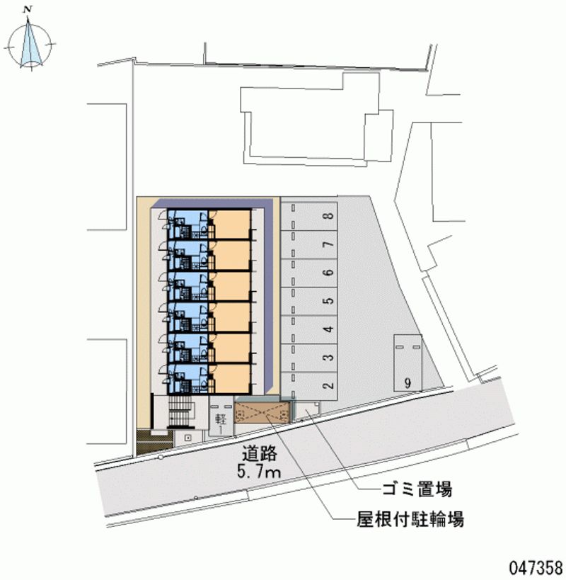 レオパレス小山田 区画図