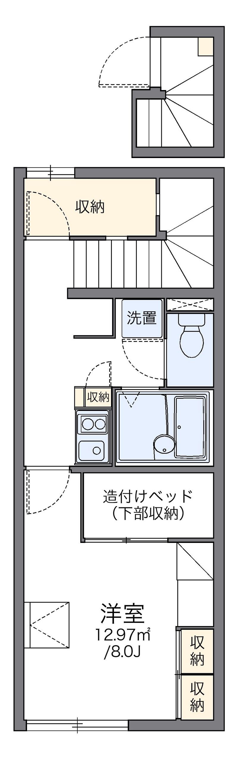 レオパレス大学病院下 間取図