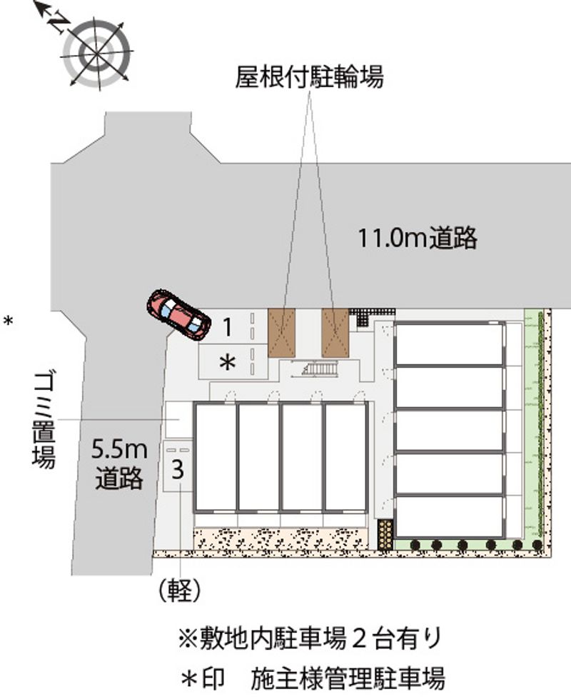 レオネクストラグレージュⅡ 配置図