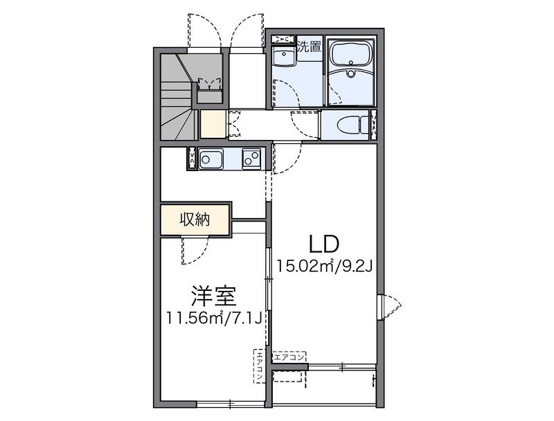 レオネクストＫ旭ヶ浦Ⅱ 間取図