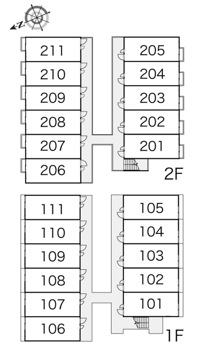 レオパレスグランヴィア東草津 間取配置図