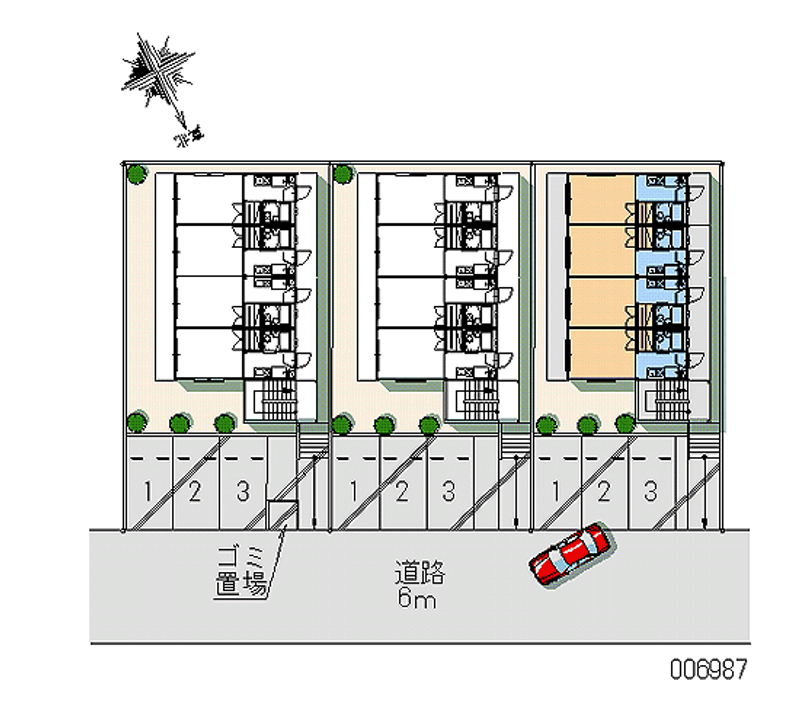 レオパレス島田黒石第３ 区画図
