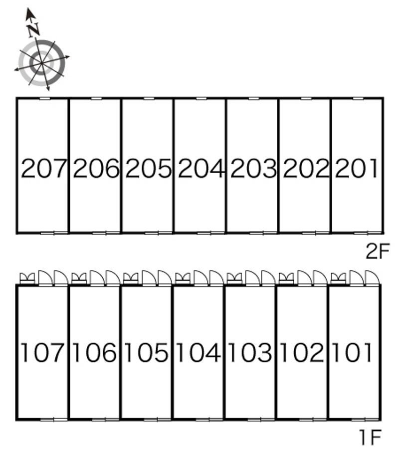 レオパレスＦｕｊｉｍｉ 間取配置図