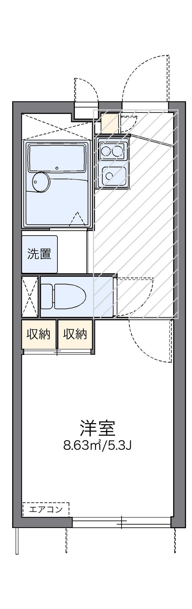 レオパレスサン　ミラード 間取図
