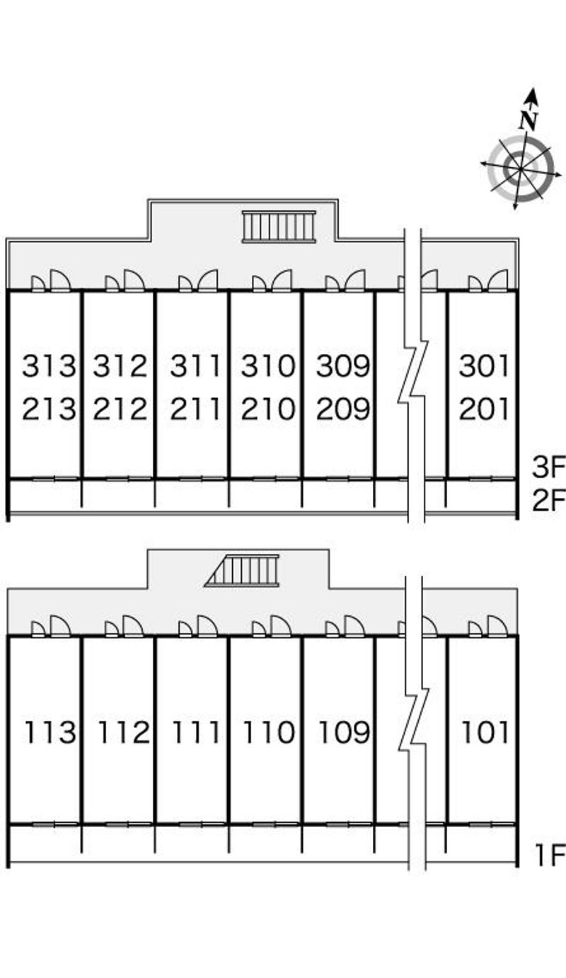レオパレス高辻 間取配置図
