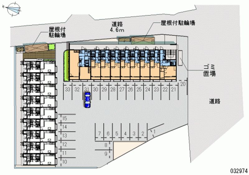 レオパレスきじの里Ｇ 月極駐車場