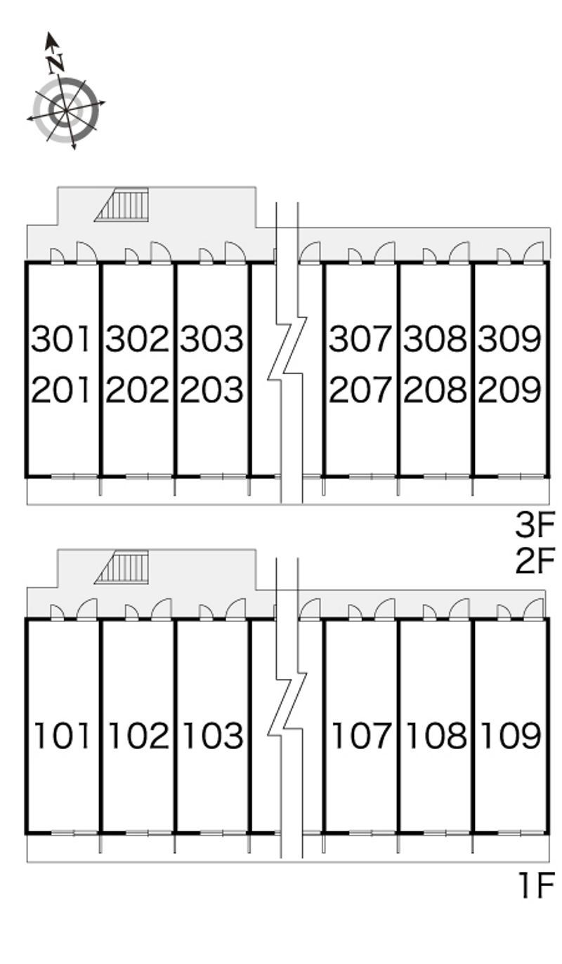 レオパレスやまもも 間取配置図