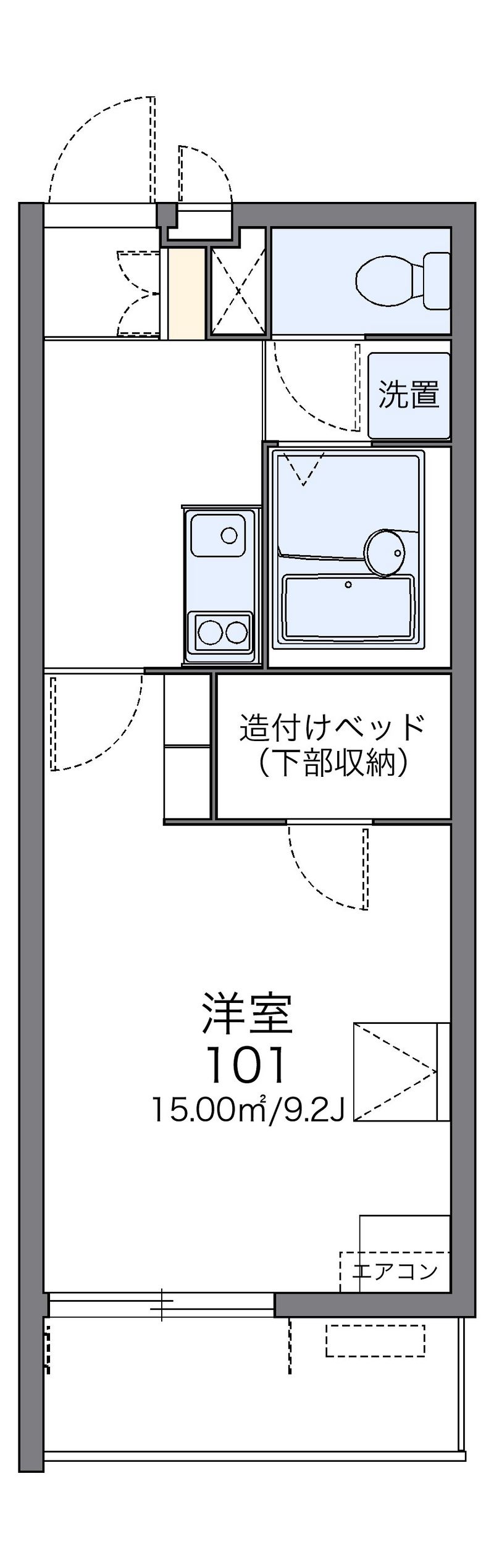 レオパレスＡｐｐｒｏａｃｈ２ 間取図