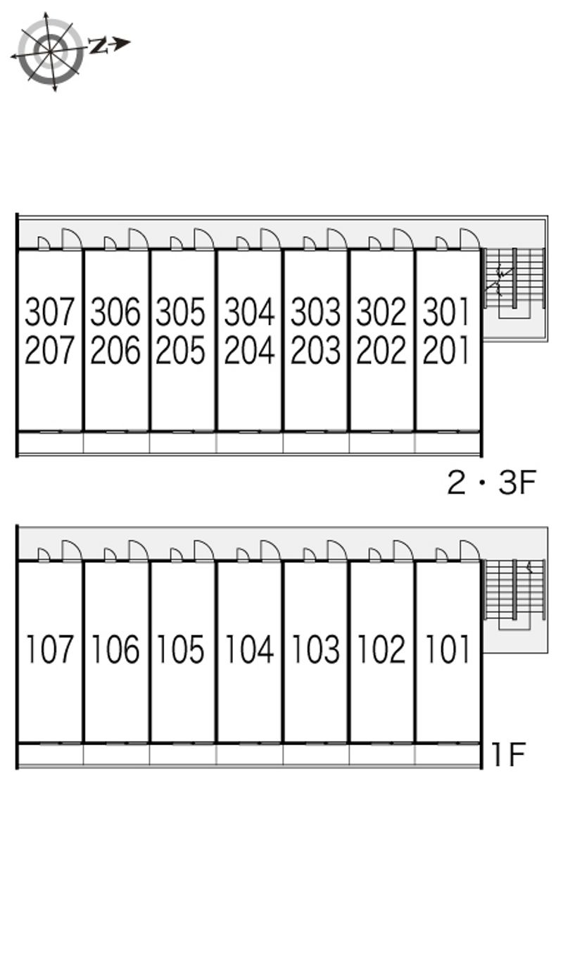 レオパレスセジュール野江 間取り配置図