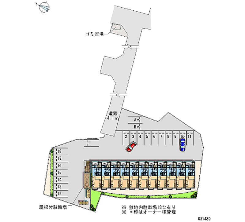 レオパレス桑町Ⅱ 月極駐車場