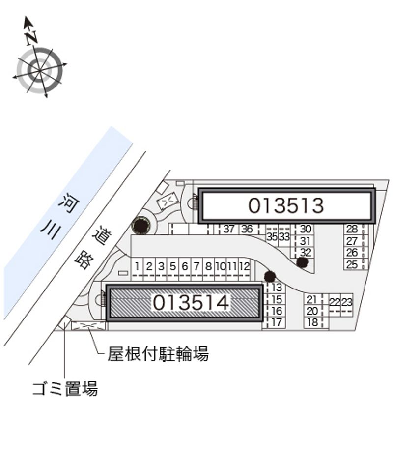 レオパレスＦＵＫＯＮＯ弐番館 配置図