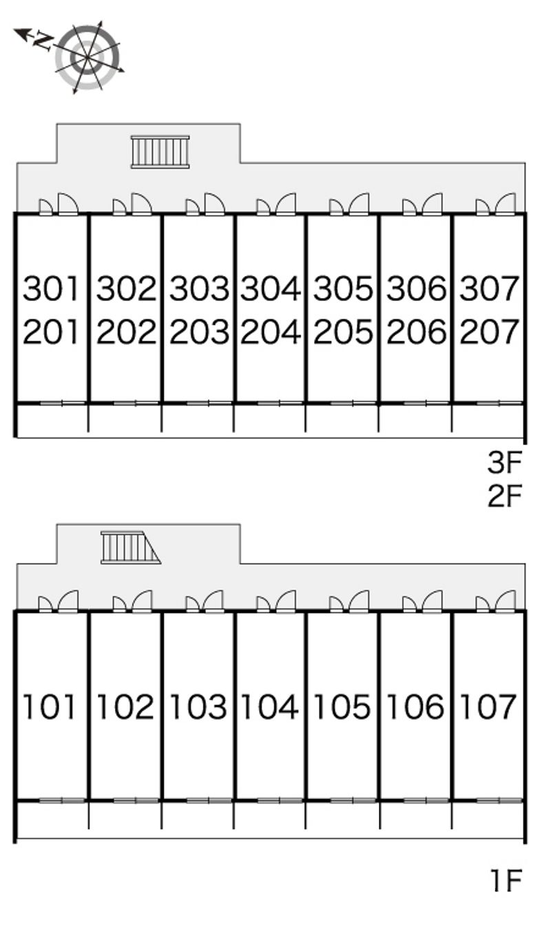 レオパレスＫｓＣＵＢＥ植田東 間取配置図