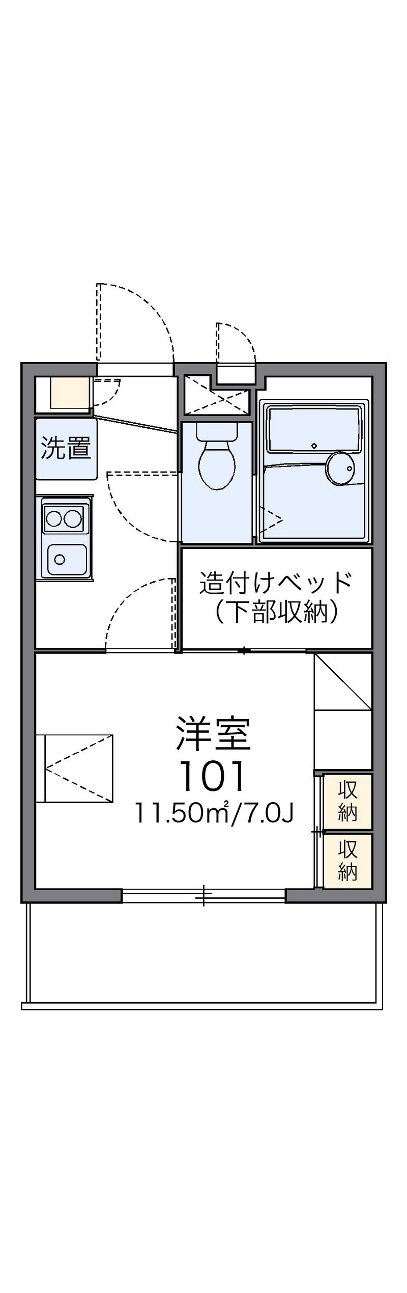 レオパレスクレセント 間取図