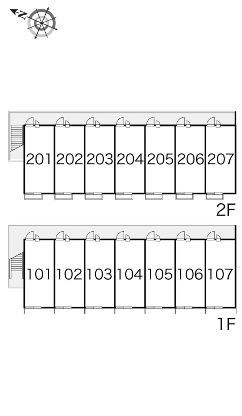 レオパレスグリーンⅡ 間取配置図