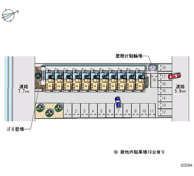 レオパレス社 月極駐車場