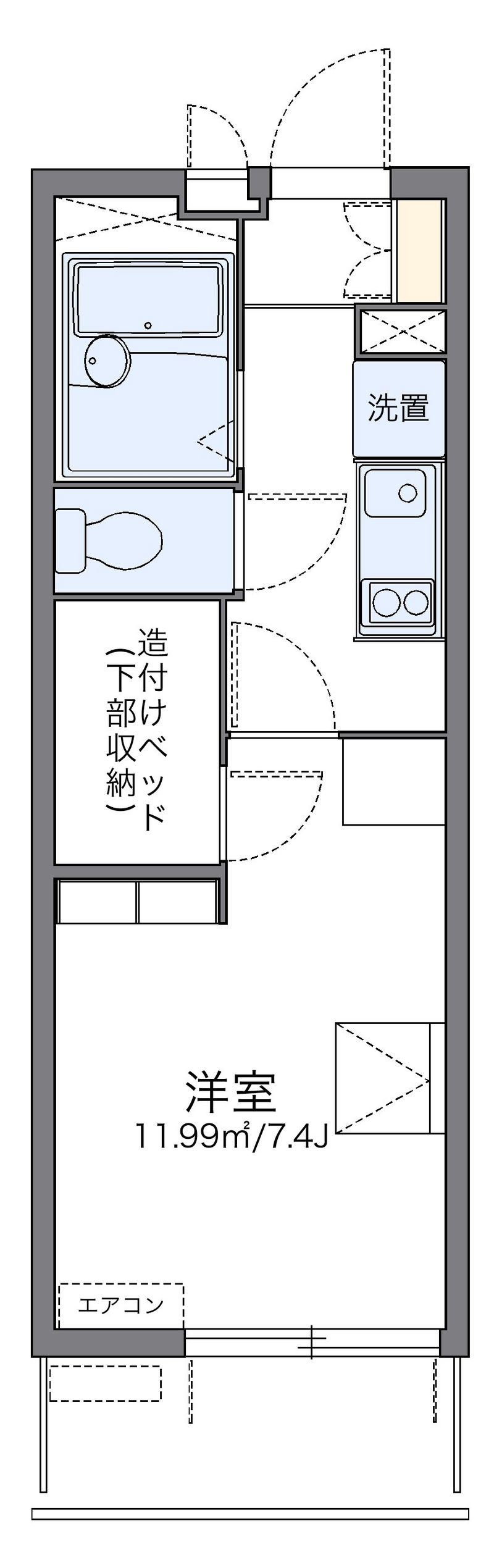 レオパレスアスリートⅡ 間取図