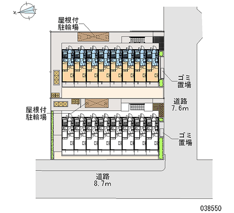レオパレスプレミール中浦和Ⅱ 区画図