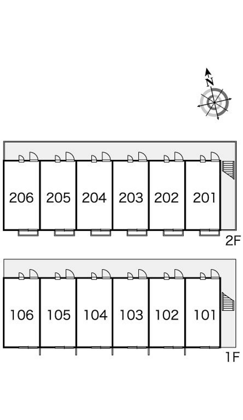 レオパレス三津田 間取配置図