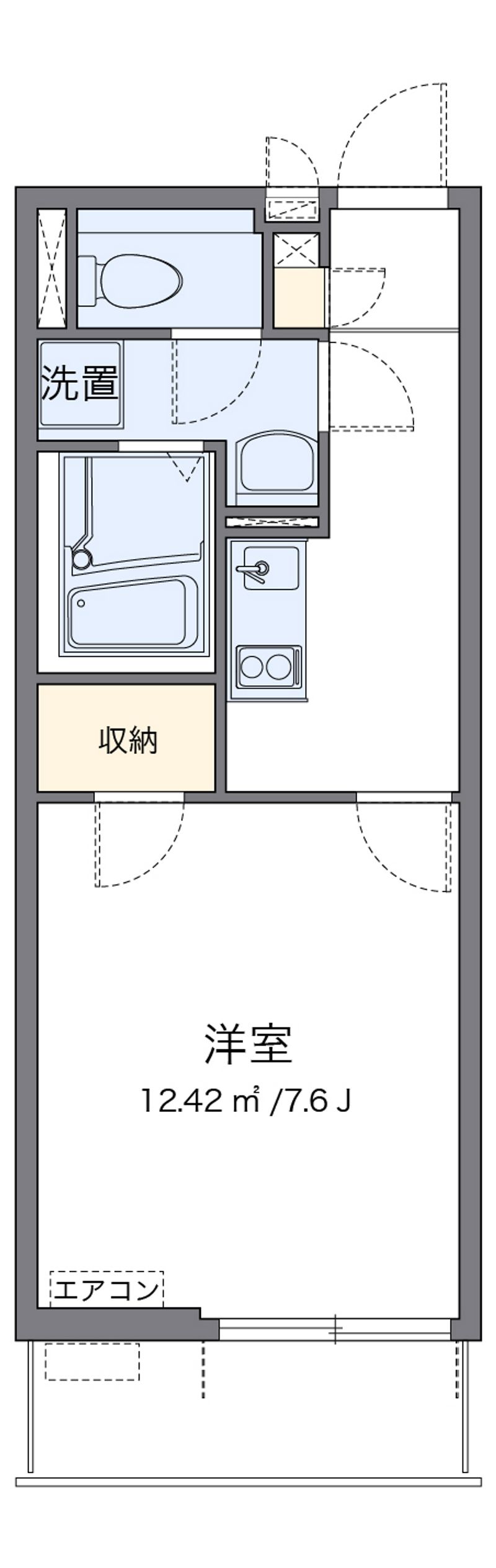 クレイノグラシアス　ワン 間取図