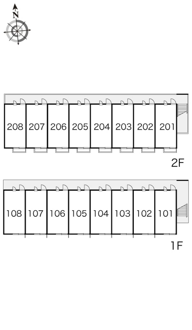 レオパレスファーレⅢ 間取配置図