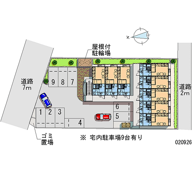 レオパレスひまわり 月極駐車場