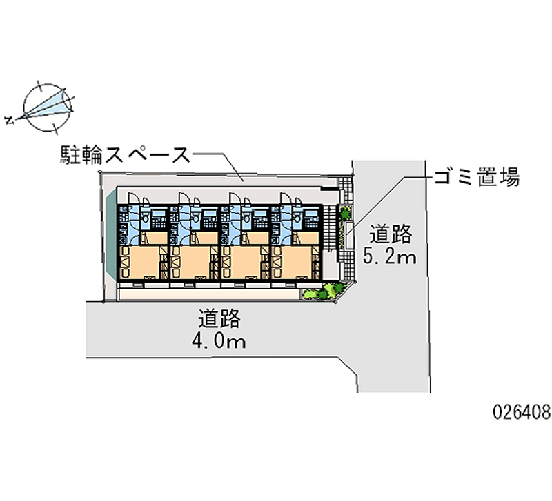 レオパレスウエスト　梅屋敷 区画図