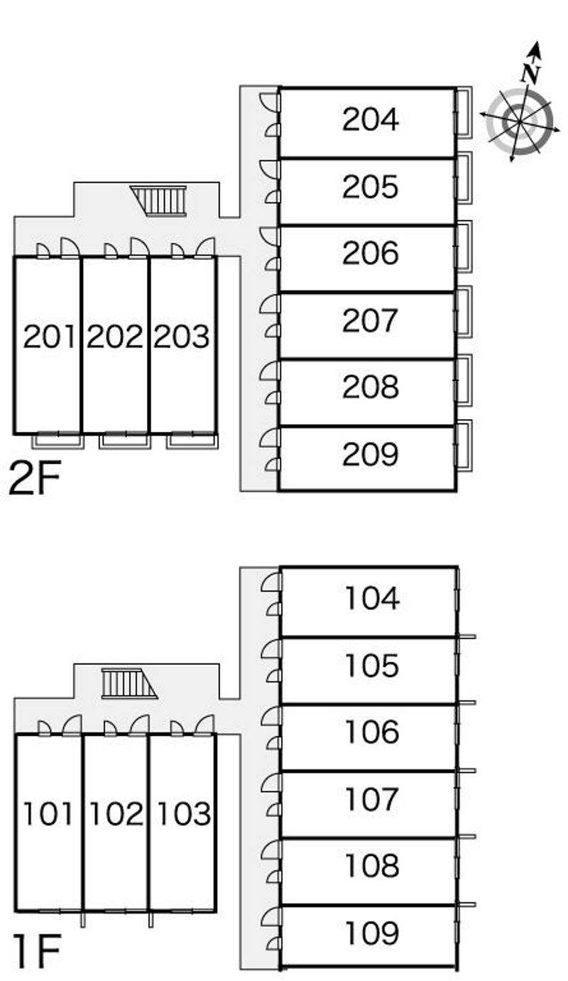 レオパレスリーフガーデン 間取り配置図