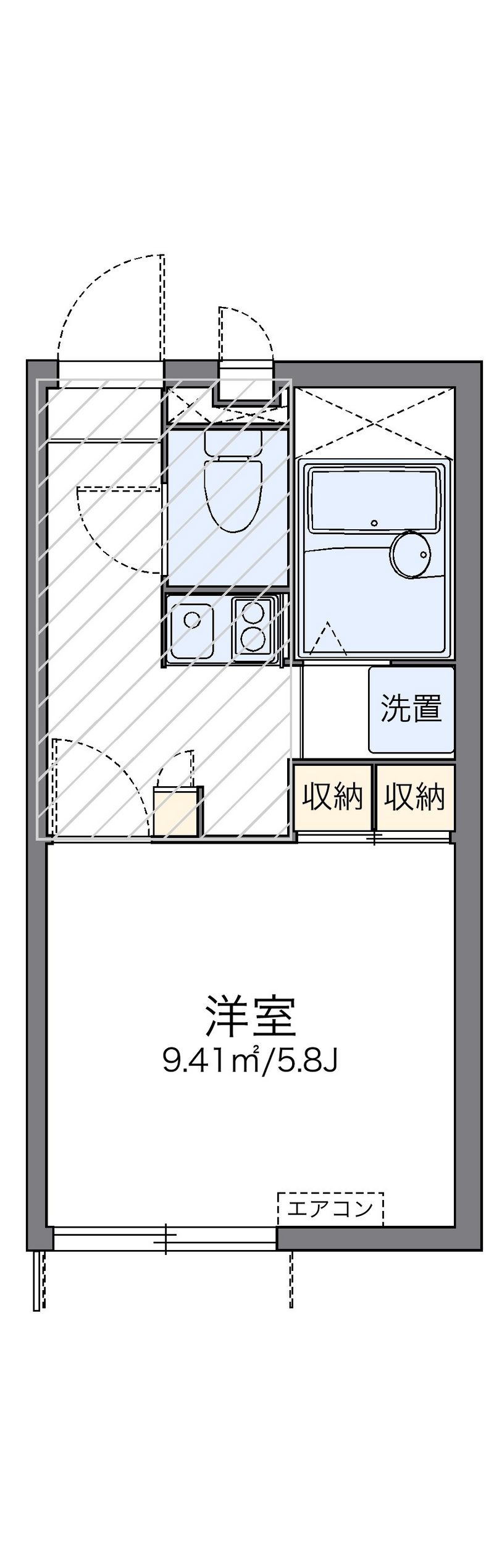 レオパレスウインドコート 間取図