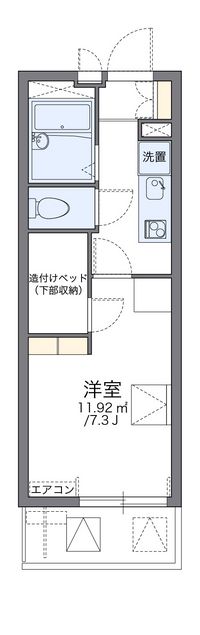 レオパレス勝山 間取り図