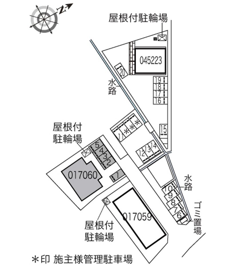 レオパレス蜷川２ 駐車場