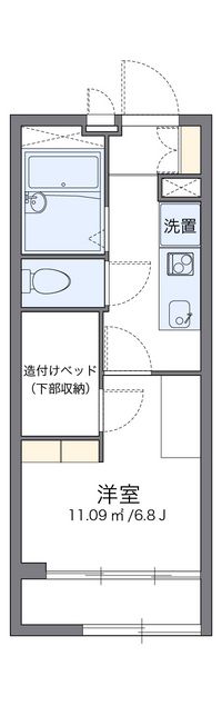 レオパレスポムール 間取り図