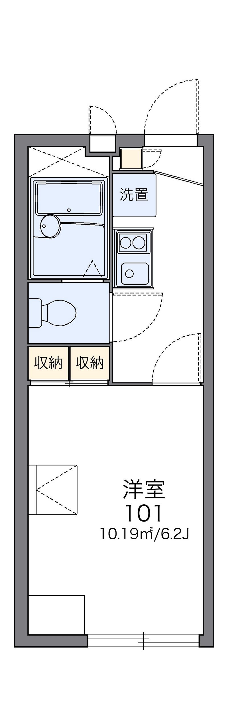 レオパレスフローラ 間取図